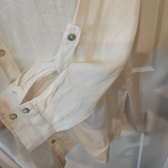 Artisan NY 100% Linen Top/Jacket sz M oversized - Picture 7 of 8